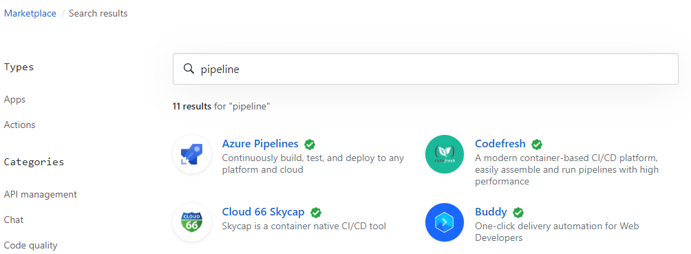 Installing Azure Pipelines to GitHub