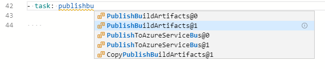 Azure DevOps - IntelliSense